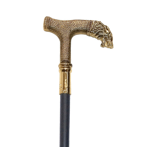 Daniel Steiger Wolf Head Walking Cane