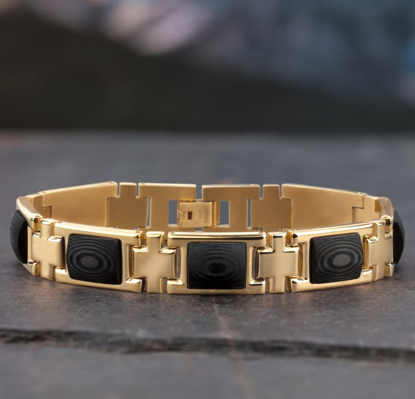 Daniel Steiger Golden Carbon Fiber Bracelet