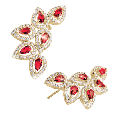 Daniel Steiger Starburst Red Earrings