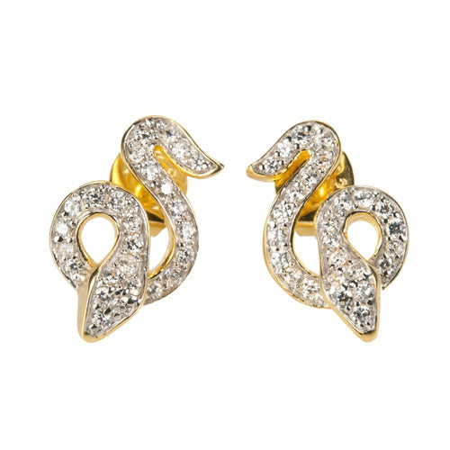 Daniel Steiger Gold Snake Earrings