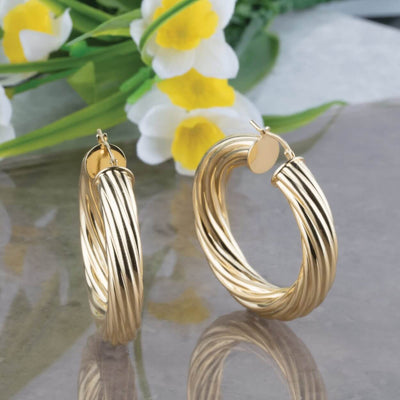 Daniel Steiger Tesoro Twisted Creole Earrings