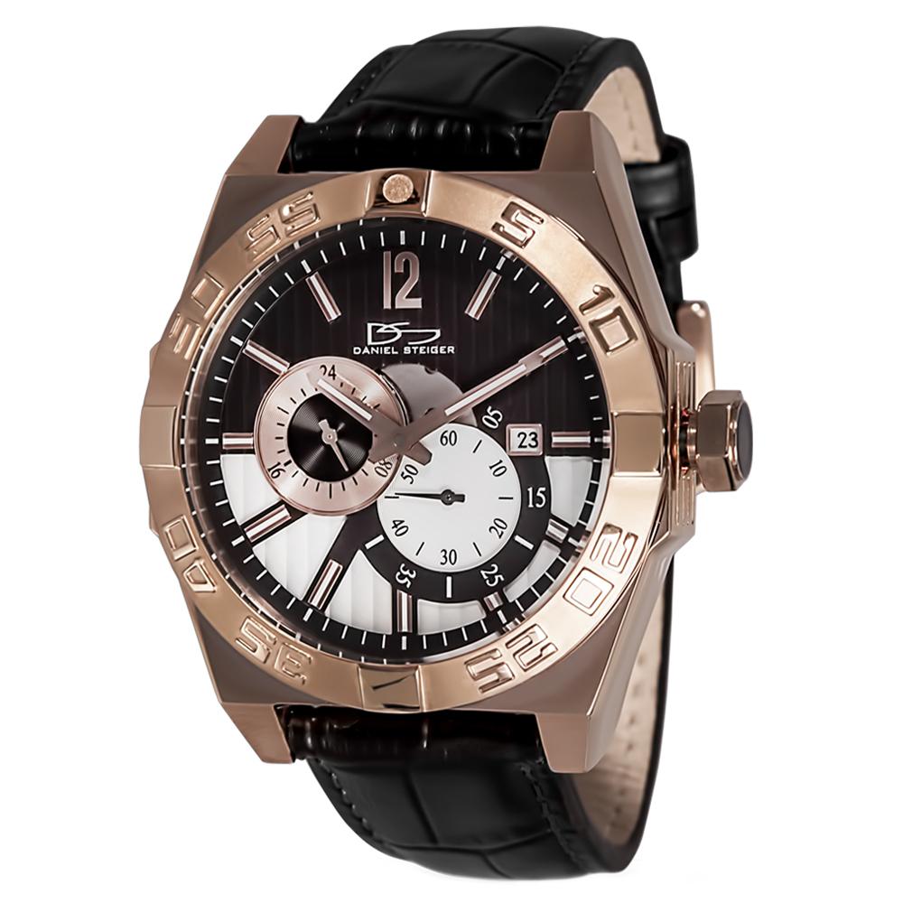 Daniel Steiger Meridian Black Leather Watch