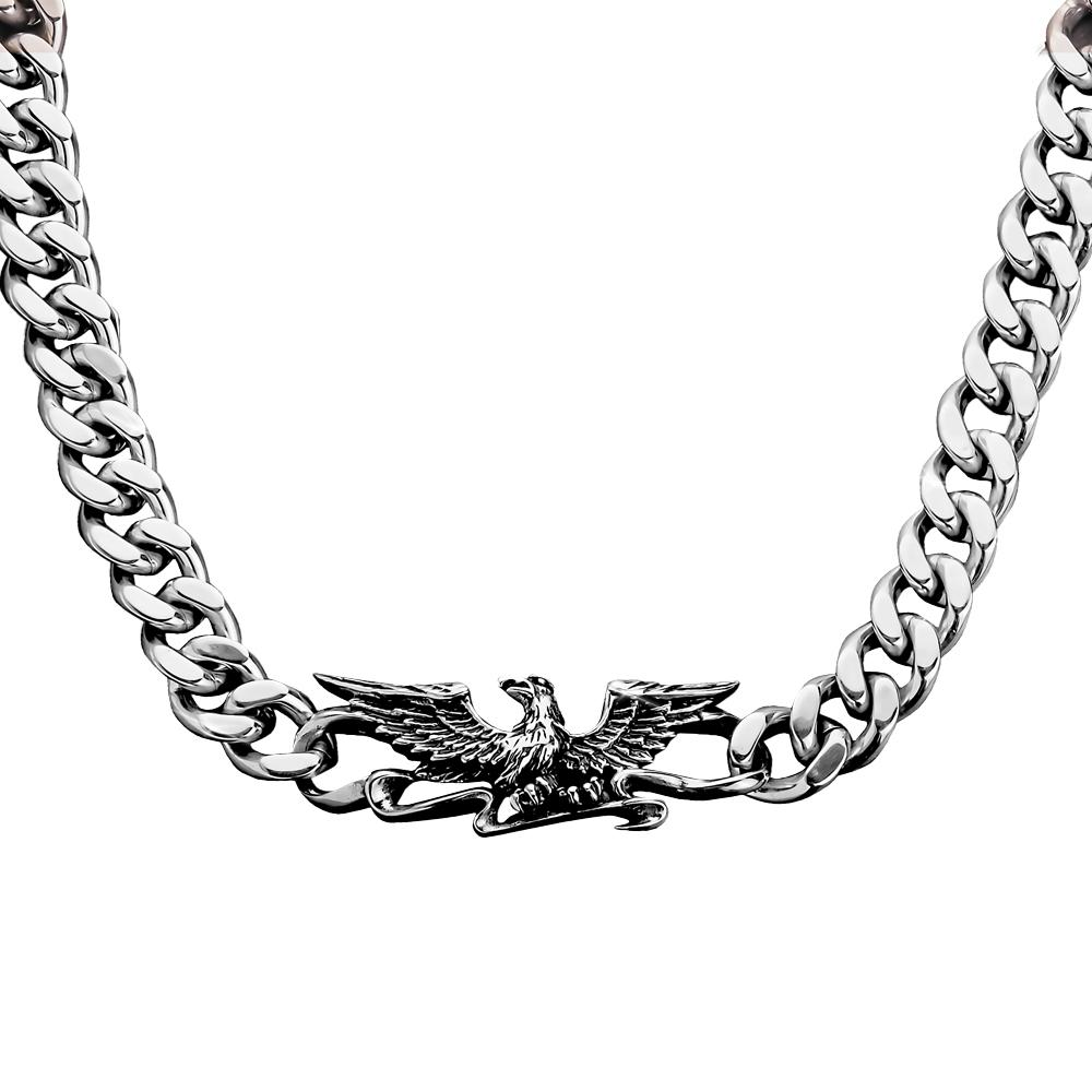 Daniel Steiger Patriot Eagle Steel Necklace
