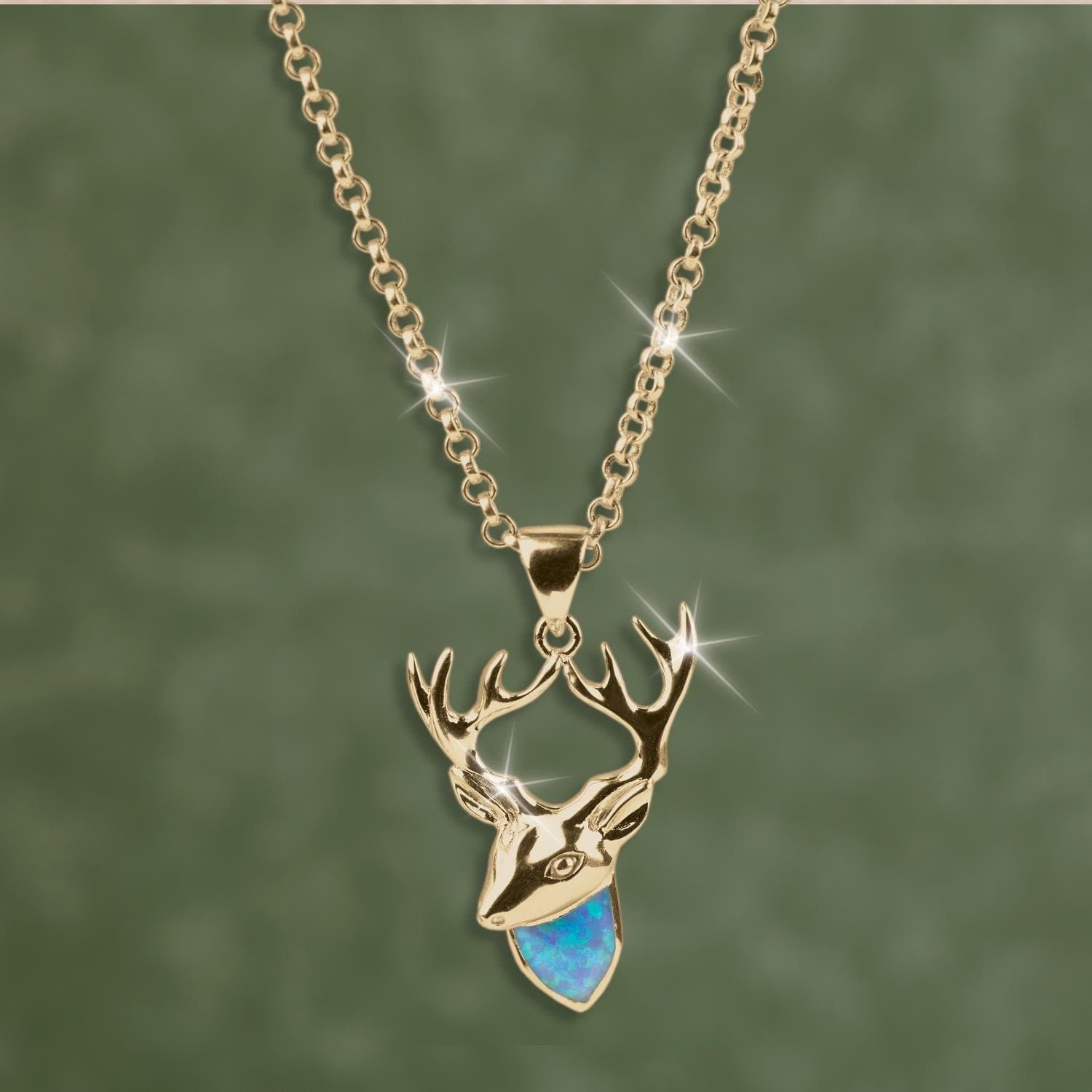 Daniel Steiger Opal Stag Pendant