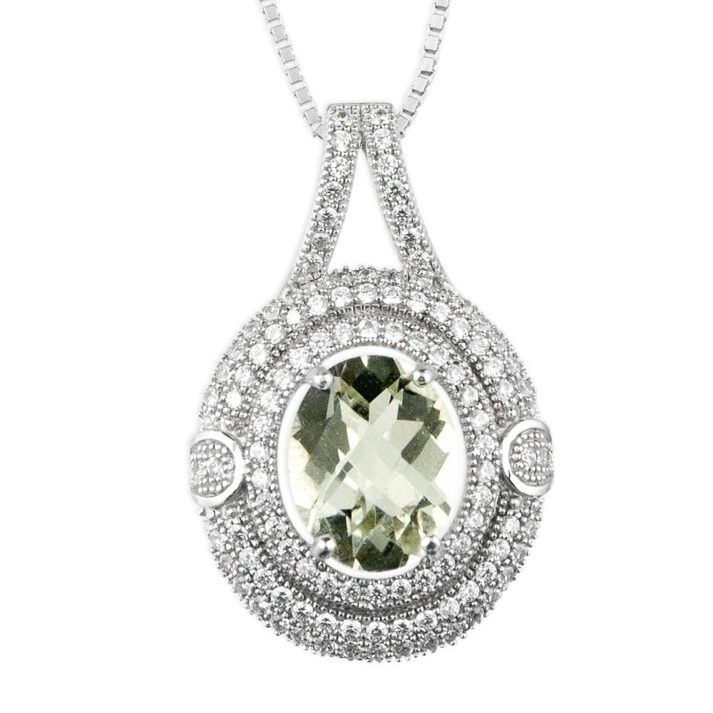 Daniel Steiger Sienna Green Amethyst Pendant