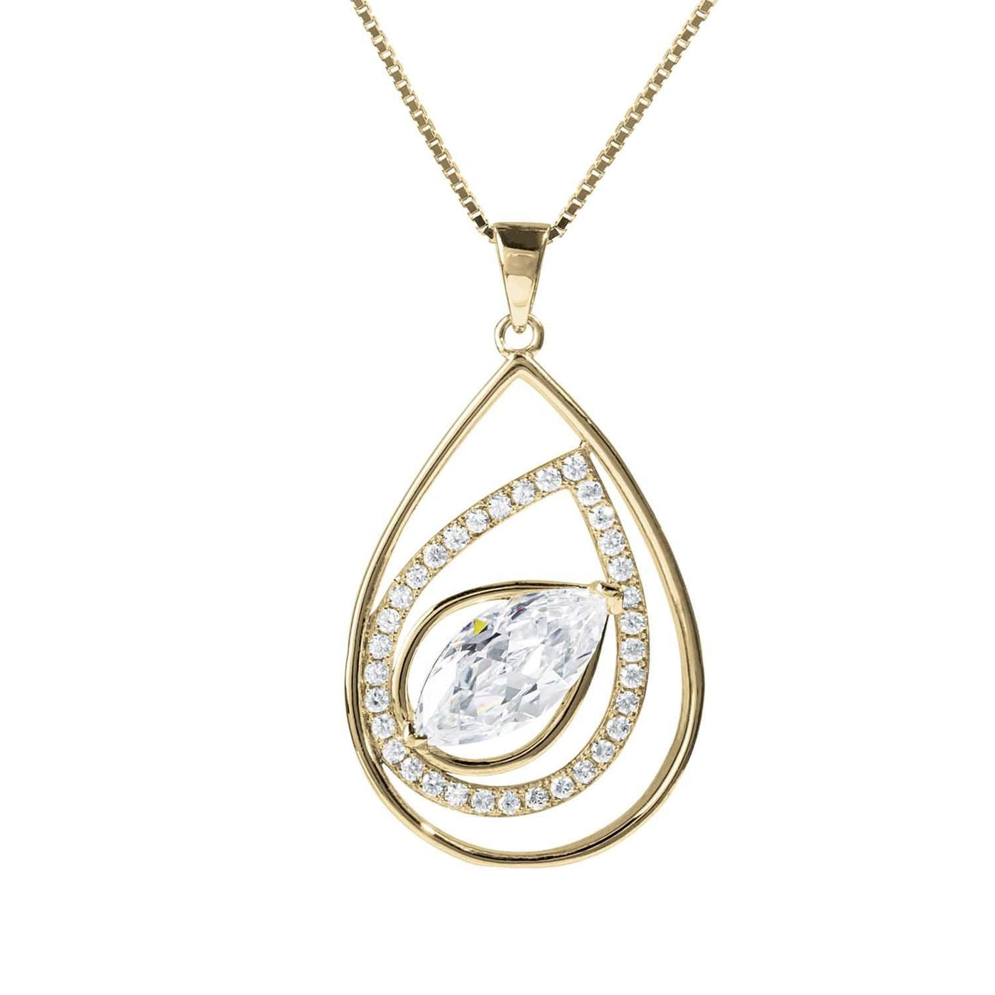 Daniel Steiger Ella Pear-Shape Gold Pendant