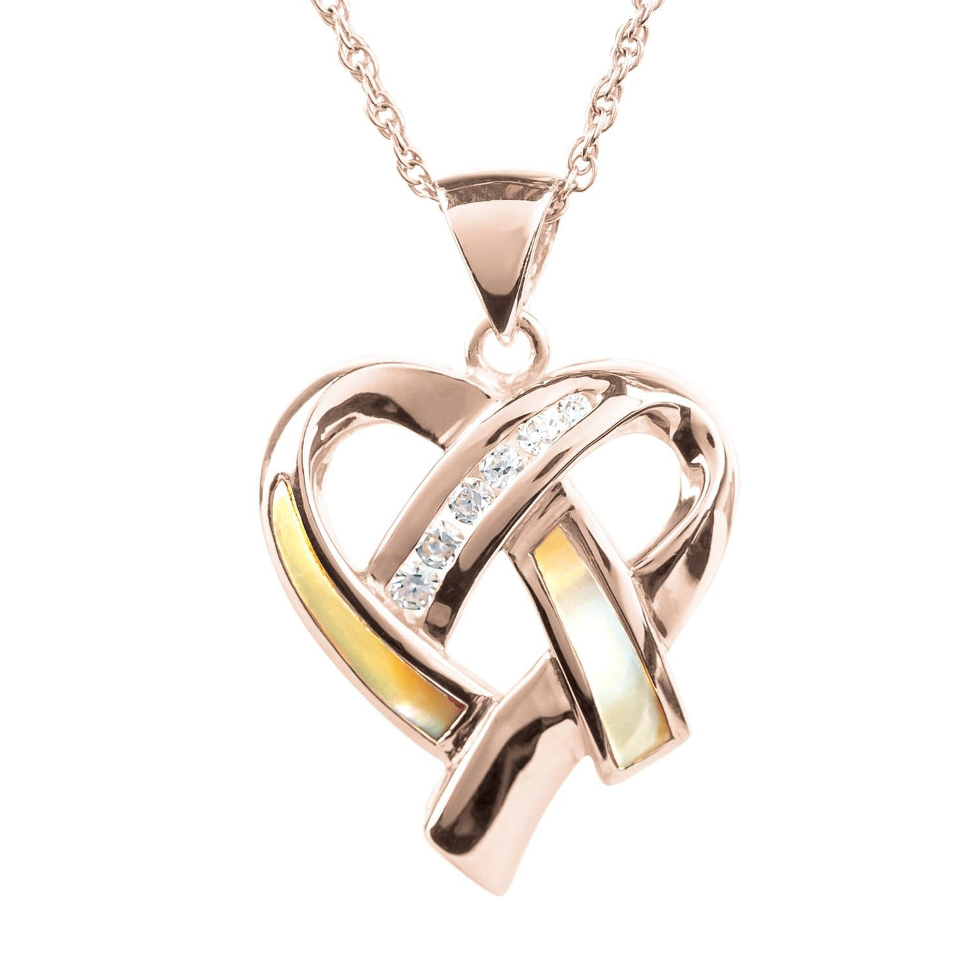 Daniel Steiger Opal Heartbeat Rose Gold Pendant