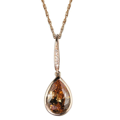 Daniel Steiger Delight Chocolate Pear Drop Pendant