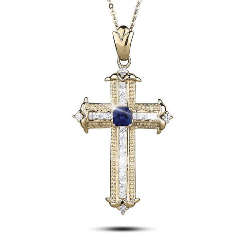 Daniel Steiger Sapphira Cross Pendant