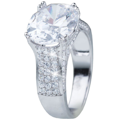 Daniel Steiger Geneva Ladies Rhodium Ring