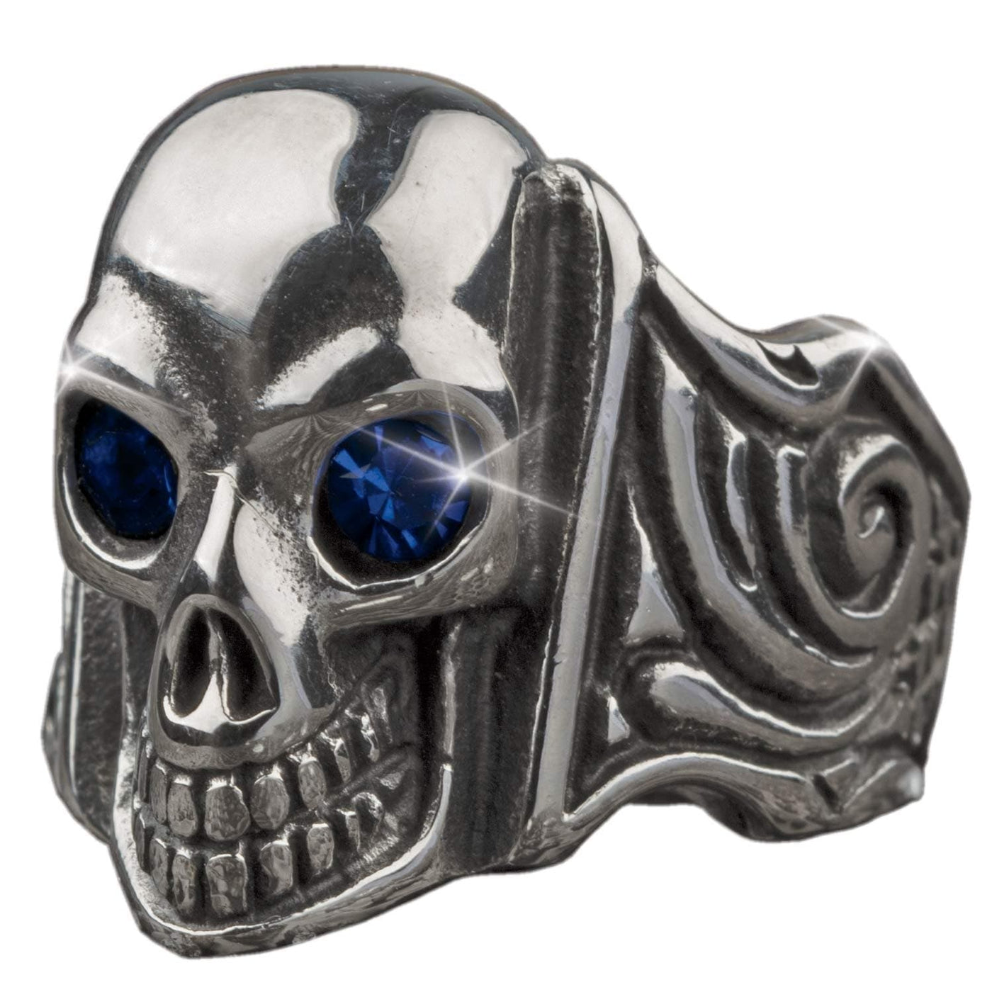 Daniel Steiger Ole Blue Eyes Steel Skull Ring