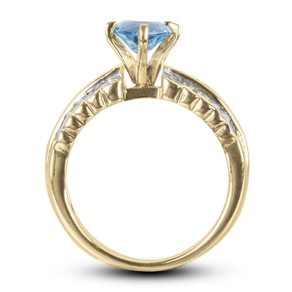 Carman Marquise Ring featuring a gold-plated stainless steel band with a prominent blue marquise-cut gemstone, designed for women’s elegant jewelry collections.