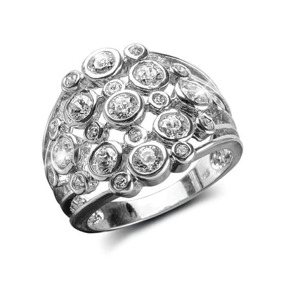 Daniel Steiger Champagne Fizz Rhodium Ring