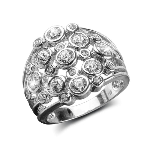 Daniel Steiger Champagne Fizz Rhodium Ring