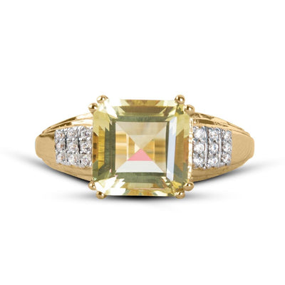 Daniel Steiger Lemon Quartz Solitaire Ring