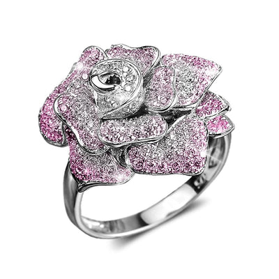 Daniel Steiger Regal Rose Rhodium Ring