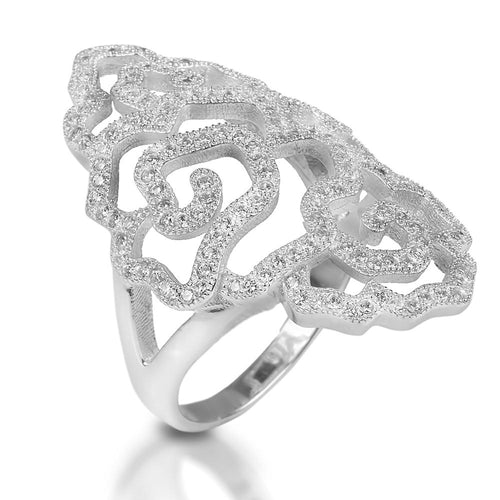 Daniel Steiger Desert Rose Rhodium Ring