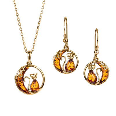 Daniel Steiger Baltic Amber Cat In The Moon Collection