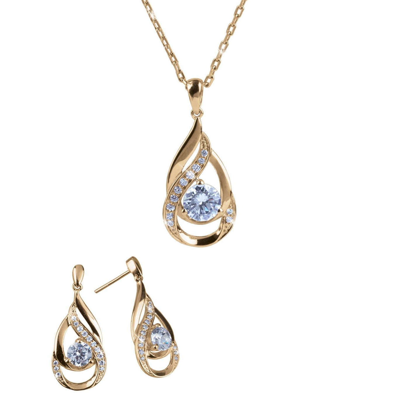 Daniel Steiger Garbo Golden Collection - Pendant & Earrings